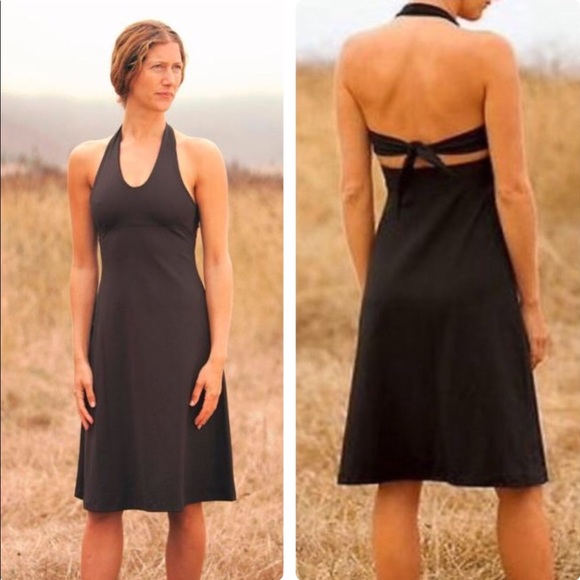 Patagonia Dresses & Skirts - ✨SOLD✨Patagonia Halter Tie Back Morning Glory Dress Black Size Small